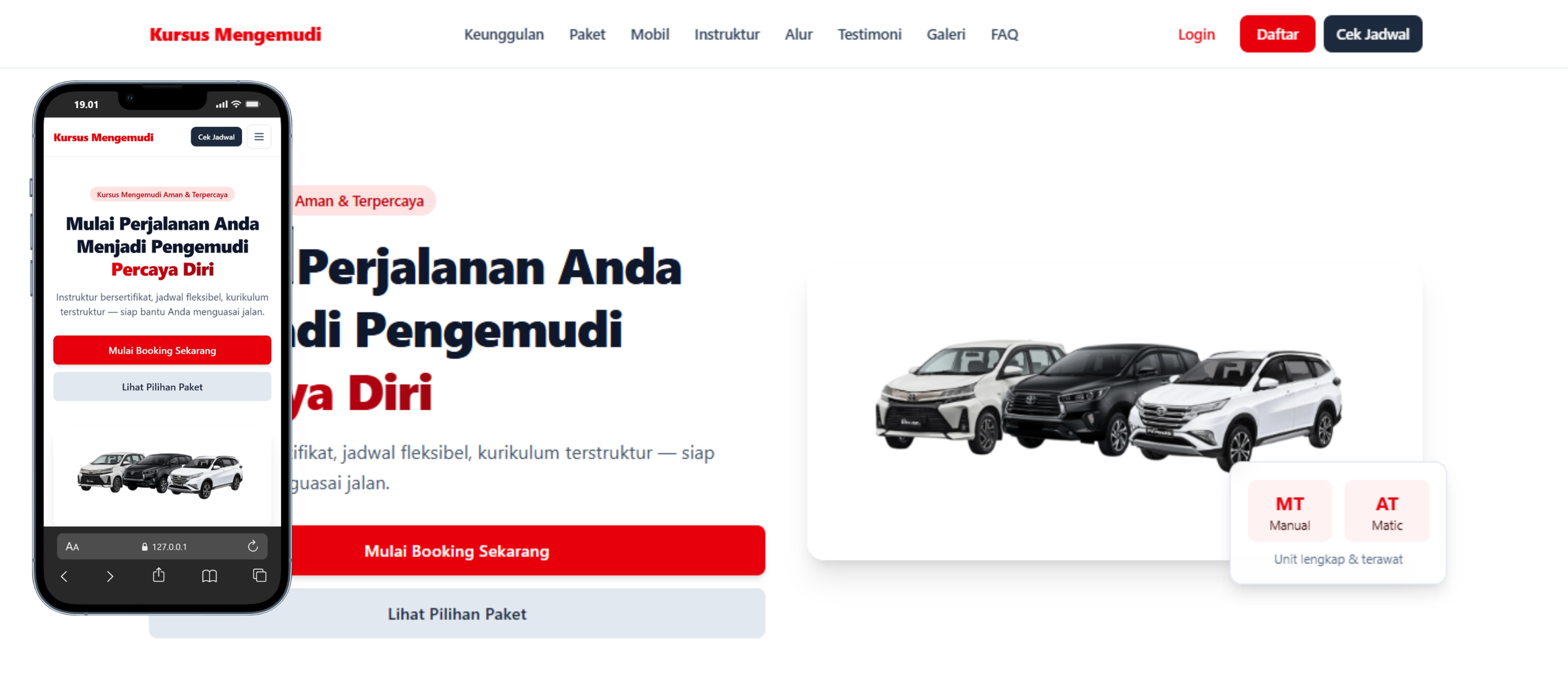 Screenshot Kursus Mengemudi
