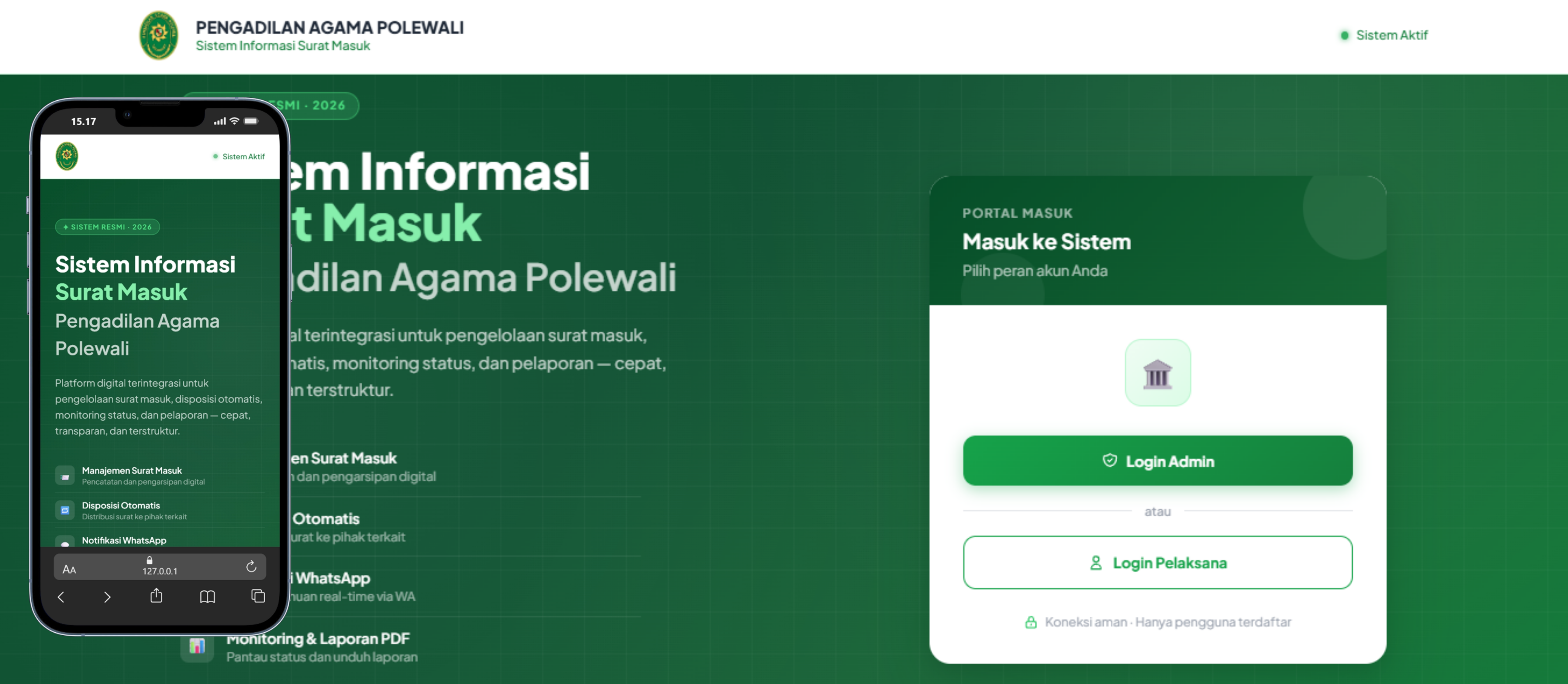 Screenshot Sistem Cuti Kantor