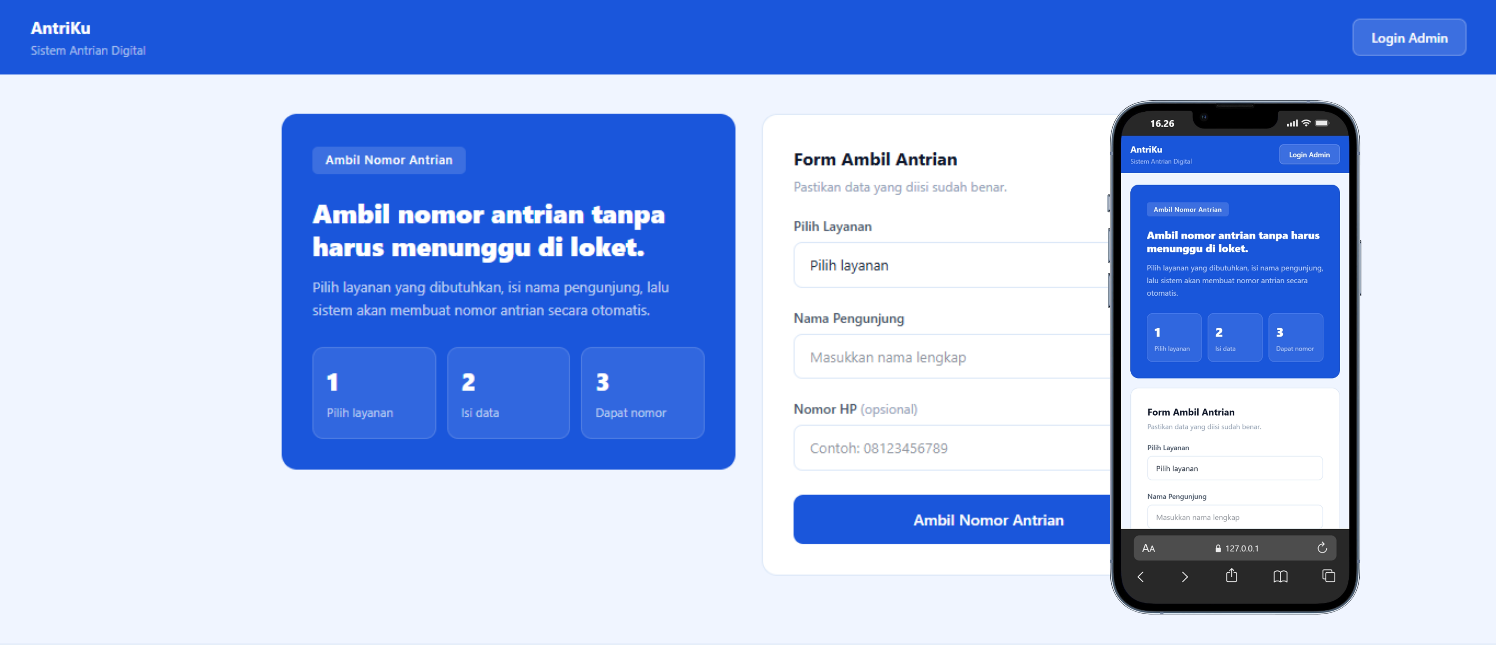 Screenshot Antrian Layanan