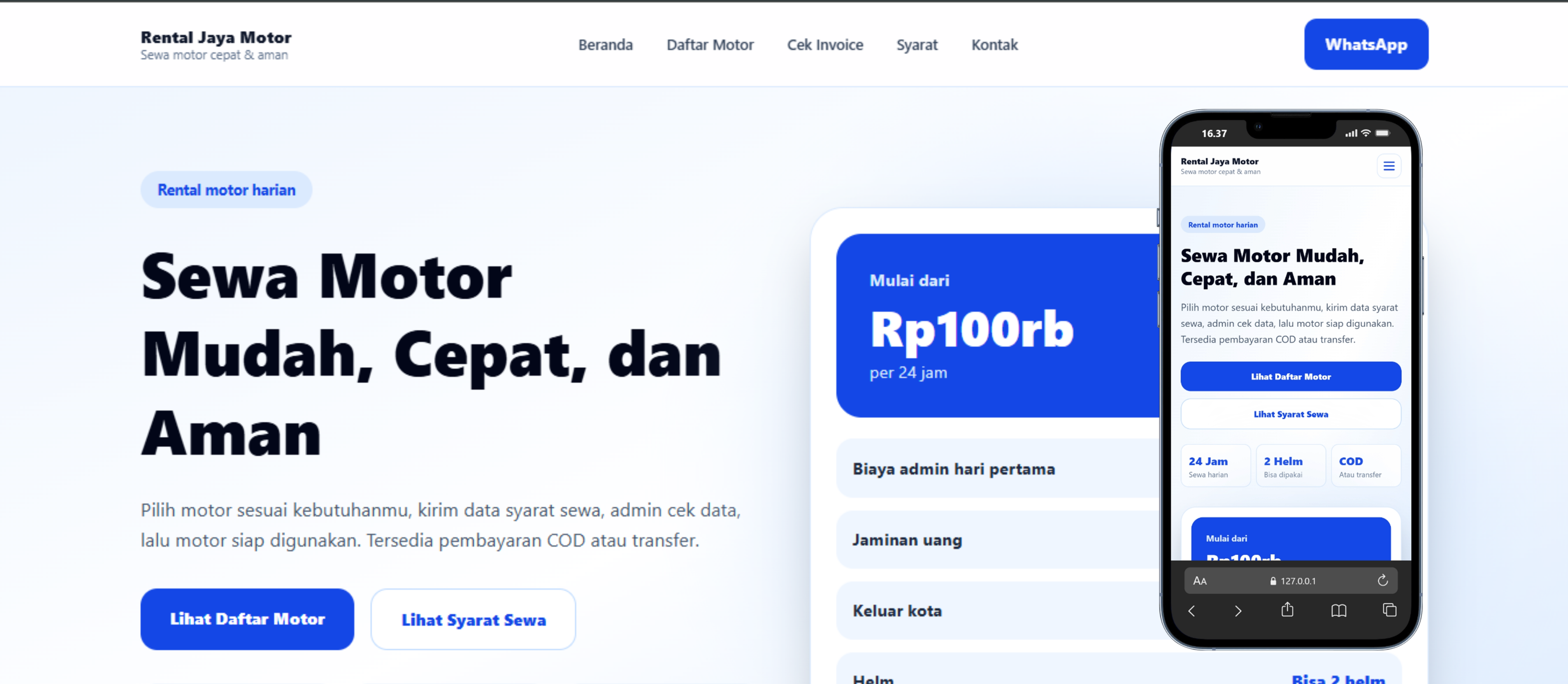 Screenshot Sewa Motor